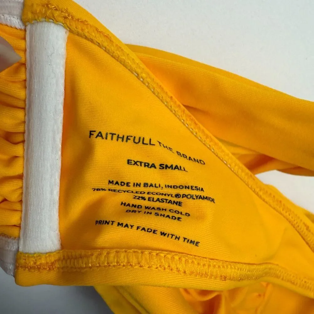 Faithfull the Brand Locales Bikini Top Sun Yellow US 2/ XS